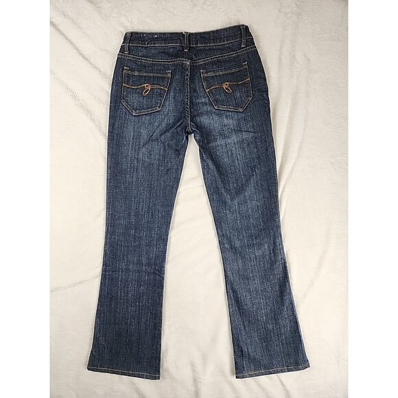 Guess Jeans Belmont Flare Womens 26 Stretch Denim Dark Wash Blue - Picture 5 of 13